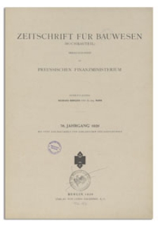 Zeitschrift für Bauwesen, Jr. 76, 1926, H. 1-3