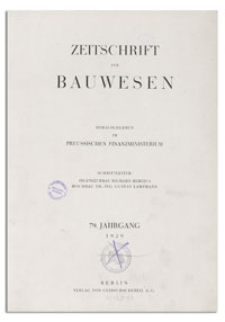 Zeitschrift für Bauwesen, Jr. 79, 1929, H. 4