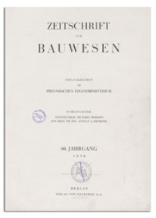 Zeitschrift für Bauwesen, Jr. 80, 1930, H. 3