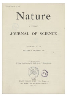 Nature : a Weekly Journal of Science. Volume 130, 1932 July 16, No. 3272