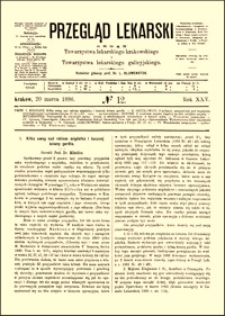 Kilka uwag nad rakiem migdałka i bocznej ściany gardła, Przegląd Lekarski, 1886, R. 25, nr 12, s. 173-174