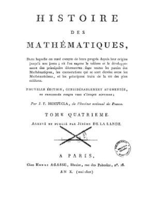 Histoire des Mathématiques. Tome quatrieme