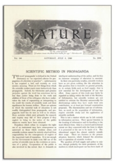 Nature : a Weekly Journal of Science. Volume 146, 1940 July 6, No. 3688