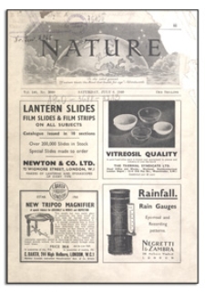 Nature : a Weekly Journal of Science. Volume 146, 1940 July 27, No. 3691