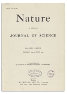Nature : a Weekly Journal of Science. Volume 133, 1934 January 27, No. 3352