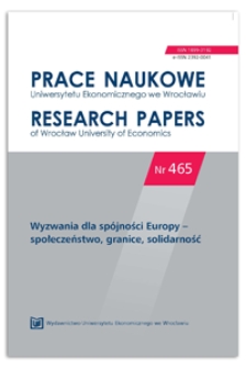 Spis treści [Prace Naukowe Uniwersytetu Ekonomicznego we Wrocławiu = Research Papers of Wrocław University of Economics, 2017, Nr 465]