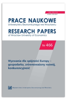 Spis treści [Prace Naukowe Uniwersytetu Ekonomicznego we Wrocławiu = Research Papers of Wrocław University of Economics, 2017, Nr 466]
