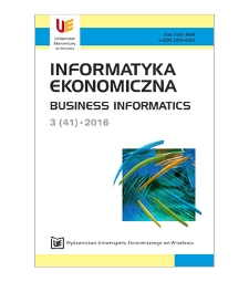 Informatyka Ekonomiczna = Business Informatics, 2016, Nr 3 (41) - Spis treści