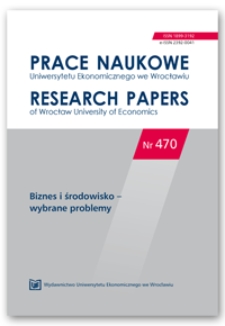 Spis treści [Prace Naukowe Uniwersytetu Ekonomicznego we Wrocławiu = Research Papers of Wrocław University of Economics; 2017; Nr 470]