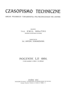 Czasopismo Techniczne. R. 52, 10 marca 1934, Nr 5