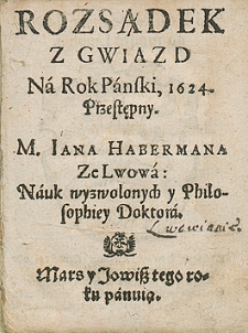 Rozsądek z gwiazd na rok 1624
