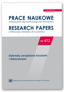 Spis treści [Prace Naukowe Uniwersytetu Ekonomicznego we Wrocławiu = Research Papers of Wrocław University of Economics, 2016, Nr 472]