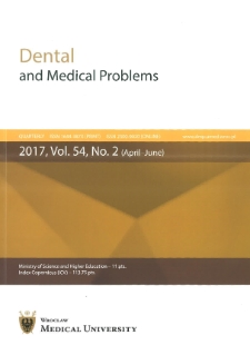 Dental and Medical Problems 2017, Vol.54, nr 1