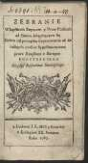 Zebranie Wszystkich Seymow y Praw Polskich ad Statum ściągających się : Kt&oacute;re od początku Seymowania aż do naszych czasow są postanowione / przez Stanisława z Burzyna Burzynskiego [&hellip;]