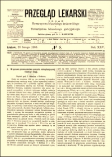 W sprawie pierwszeństwa pomysłu osteoplastycznej resekcyi stopy, Przegląd Lekarski, 1886, R. 25, nr 8, s. 109-111