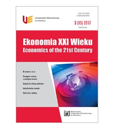Spis treści [Ekonomia XXI Wieku = Economics of the 21st Century, 2017, Nr 3 (15)]