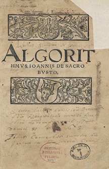 Algorithmus Ioannis De Sacro Busto