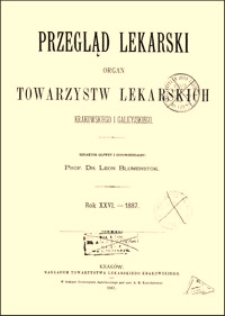 Opatrunek trwały i leczenie ran pod wilgotnym strupem krwi, Przegląd Lekarski, 1887, R. 26, nr 2, s. 29-31