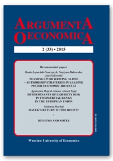 Spis treści [Argumenta Oeconomica, 2015, Nr 2 (35)]