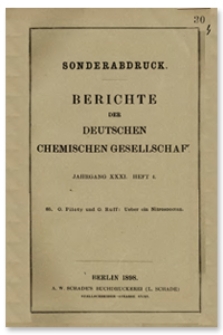 Ueber ein Nitrosooctan, Berichte der Deutschen Chemischen Gesellschaft, 1898, Jahrgang XXXI, Heft 4, s. 457-458