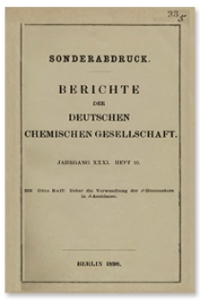 Ueber die Verwandlung der d-Gluconsäure in d-Arabinose, Berichte der Deutschen Chemischen Gesellschaft, 1898, Jahrgang XXXI, Heft 10, s. 1573-1577