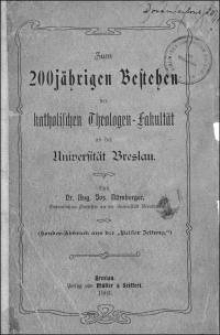 Zum 200jährigen Bestehen der katholischen Theologen-Fakultät an der Universität Breslau