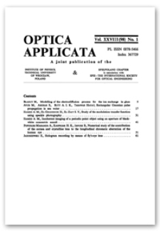 Contents [Optica Applicata, Vol. 28, 1998, nr 1]