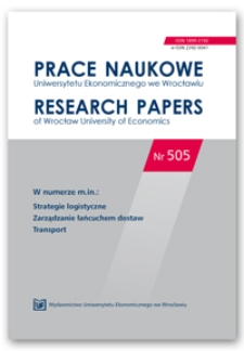 Spis treści [Prace Naukowe Uniwersytetu Ekonomicznego we Wrocławiu = Research Papers of Wrocław University of Economics; 2018; Nr 505]