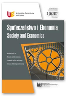 Spis treści [Społeczeństwo i Ekonomia = Society and Economics, 2017, Nr 2 (8)]