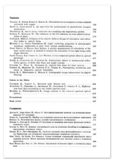 Presentations [Optica Applicata, Vol. 14, 1984, nr 2]