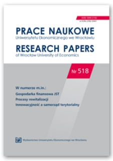 Spis treści [Prace Naukowe Uniwersytetu Ekonomicznego we Wrocławiu = Research Papers of Wrocław University of Economics; 2018; Nr 518]