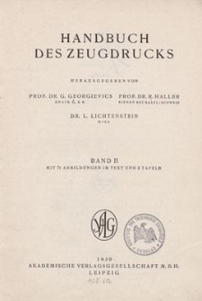 Handbuch des Zeugdrucks. Band 2