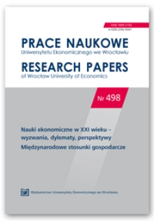 Spis treści [Prace Naukowe Uniwersytetu Ekonomicznego we Wrocławiu = Research Papers of Wrocław University of Economics; 2017; Nr 498]
