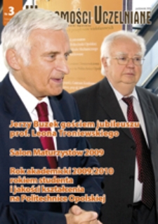 Wiadomości Uczelniane : pismo informacyjne Politechniki Opolskiej, nr 3 (191), październik 2009