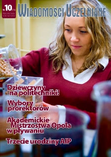 Wiadomości Uczelniane : pismo informacyjne Politechniki Opolskiej, nr 10 (173), kwiecień 2008