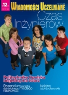 Wiadomości Uczelniane : pismo informacyjne Politechniki Opolskiej, nr 12 (175), maj-czerwiec 2008