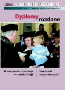Wiadomości Uczelniane : pismo informacyjne Politechniki Opolskiej, nr 4 (140), listopad 2005