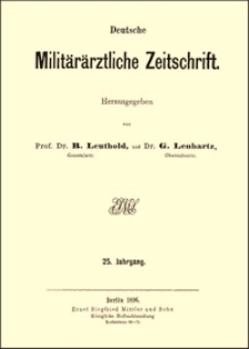 Ein neues chirurgisches Taschenbesteck, insbesondere für den Feldgebrauch bestimmt, Deutsche Militärärztliche Zeitschrift, 1896, Jg. 25, S. 156-161