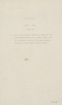Judaica. Zbi&oacute;r r&oacute;żnych pism treści publicznej i prywatnej dotyczących Żyd&oacute;w z lat 1669-1833
