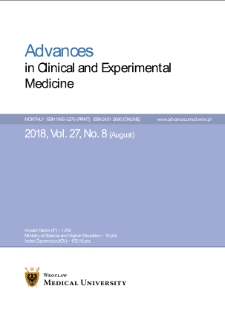 Advances in Clinical and Experimental Medicine, Vol. 27, 2018, nr 8