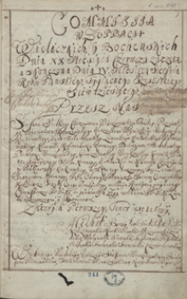 [Akta komisji do skontrolowania żup wielickich i bocheńskich z 1670 i 1710 r.]