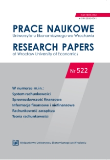 Spis treści [Prace Naukowe Uniwersytetu Ekonomicznego we Wrocławiu = Research Papers of Wrocław University of Economics; 2018; Nr 522]