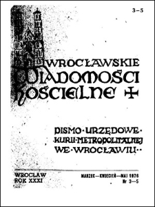 Wrocławskie Wiadomości Kościelne. R. 31 (1976), nr 3/5