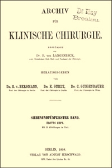 Beiträge zur Technik der Operation des Magencarcinoms, Archiv für Klinische Chirurgie, 1898, Bd. 57, S. 524-532