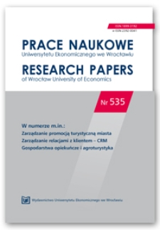 Spis treści [Prace Naukowe Uniwersytetu Ekonomicznego we Wrocławiu = Research Papers of Wrocław University of Economics; 2018; Nr 535]