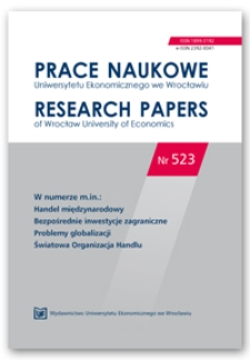 Spis treści [Prace Naukowe Uniwersytetu Ekonomicznego we Wrocławiu = Research Papers of Wrocław University of Economics; 2018; Nr 523]