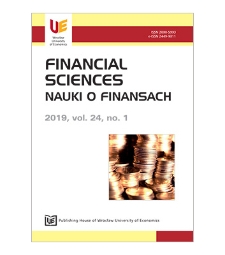Spis treści [Financial Sciences. Nauki o Finansach, 2019, vol. 24, no. 1]