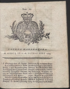Gazeta Warszawska. R.1774 Nr 17