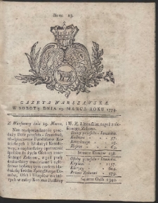 Gazeta Warszawska. R.1774 Nr 23