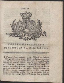 Gazeta Warszawska. R.1774 Nr 42